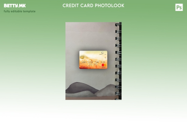 модерен стил на предниот шаблон за фотографска мастер карта на Империјална банка